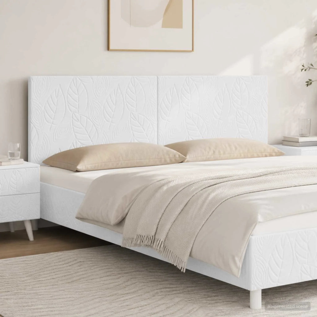 Testiera da Muro DELFT Bianco Legno ingegnerizzato 897185