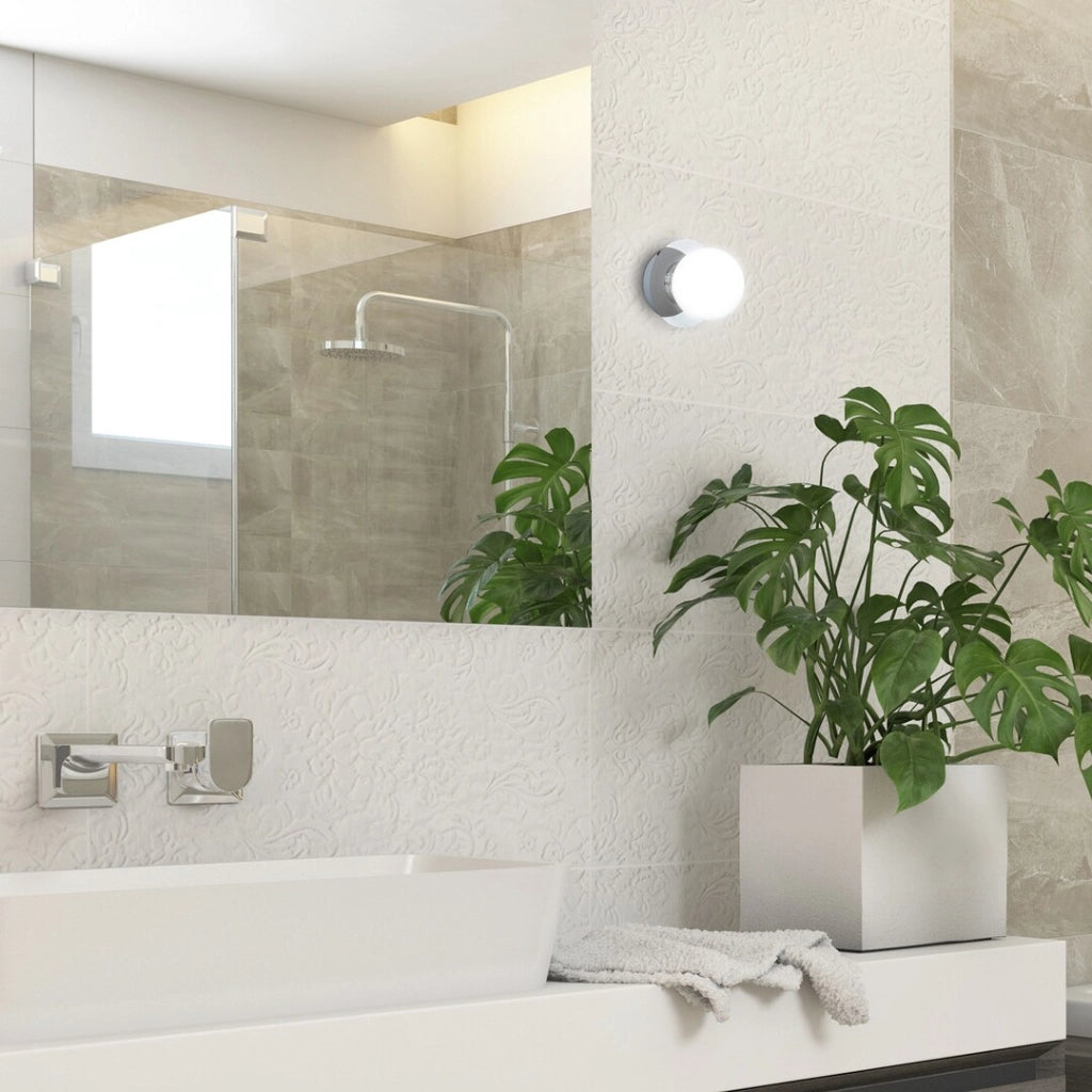 Applique bagno Becca G9 cromo/bianco IP44 28W Rabalux