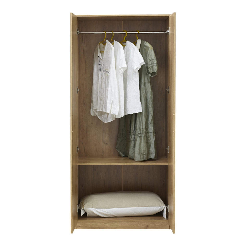 Armadio Guardaroba Eiselfing 176 x 80 x 52 cm Effetto Rovere [en.casa]