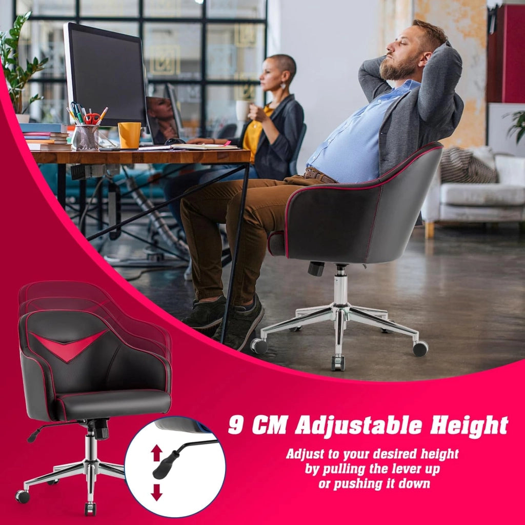 Sedia da Gaming con 5 Route Universali, Sedia Ufficio Ergonomica, Sedia da Ufficio Girevole per Ufficio, Casa, 3 Colori