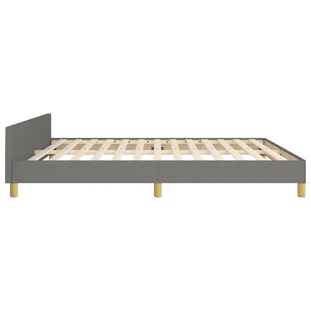 Giroletto senza Materasso-Struttura Letto Grigio Scuro 160x200 cm Tessuto 382329