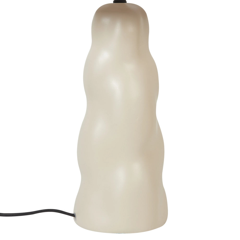 Lampada da tavolo in ceramica con paralume a tamburo beige Beige stile moderno soggiorno camera da letto