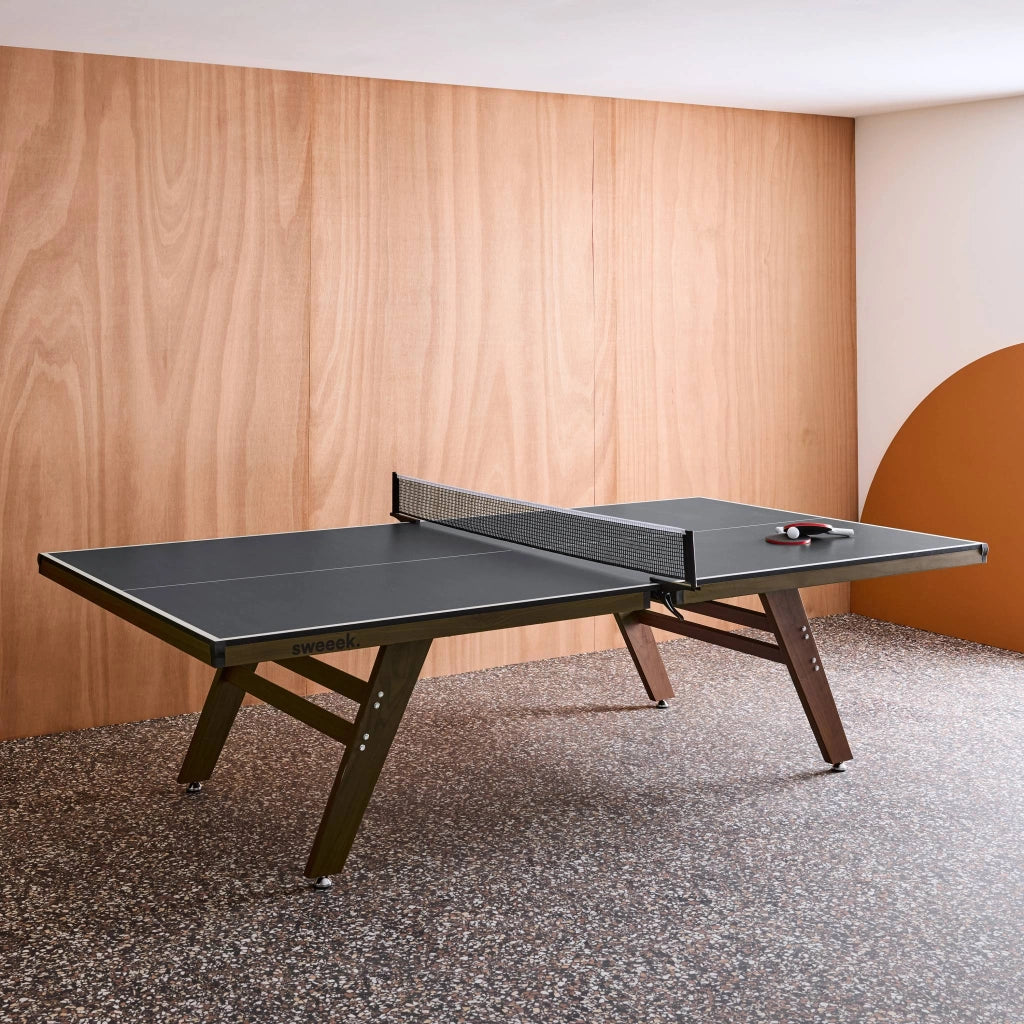 Tavolo da ping pong per interni deluxe con 2 racchette e 3 palline,