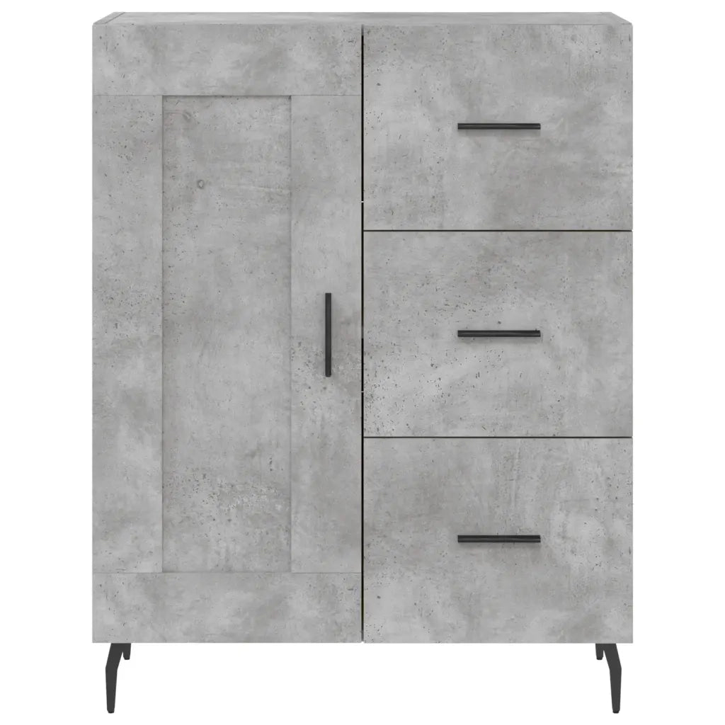Credenza | Madia | Buffet da pranzo | Armadio da pranzo Grigio Cemento 69,5x34x180 cm in Legno Multistrato