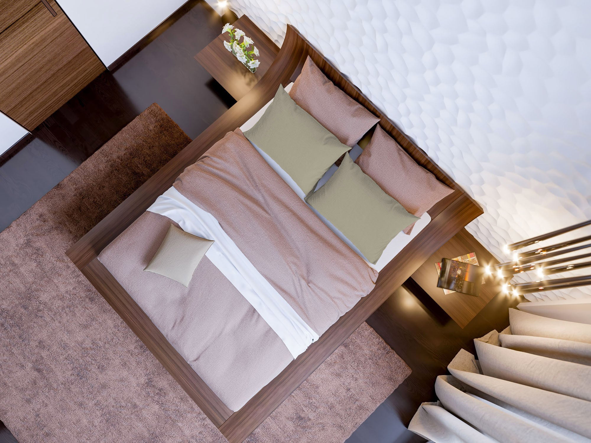 Coppia di Federe 52x82 cm in Microfibra Tinta Unita Tortora