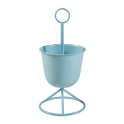 Portavasi da esterno 48 x 23 cm fioriera azzurra 03_0010321