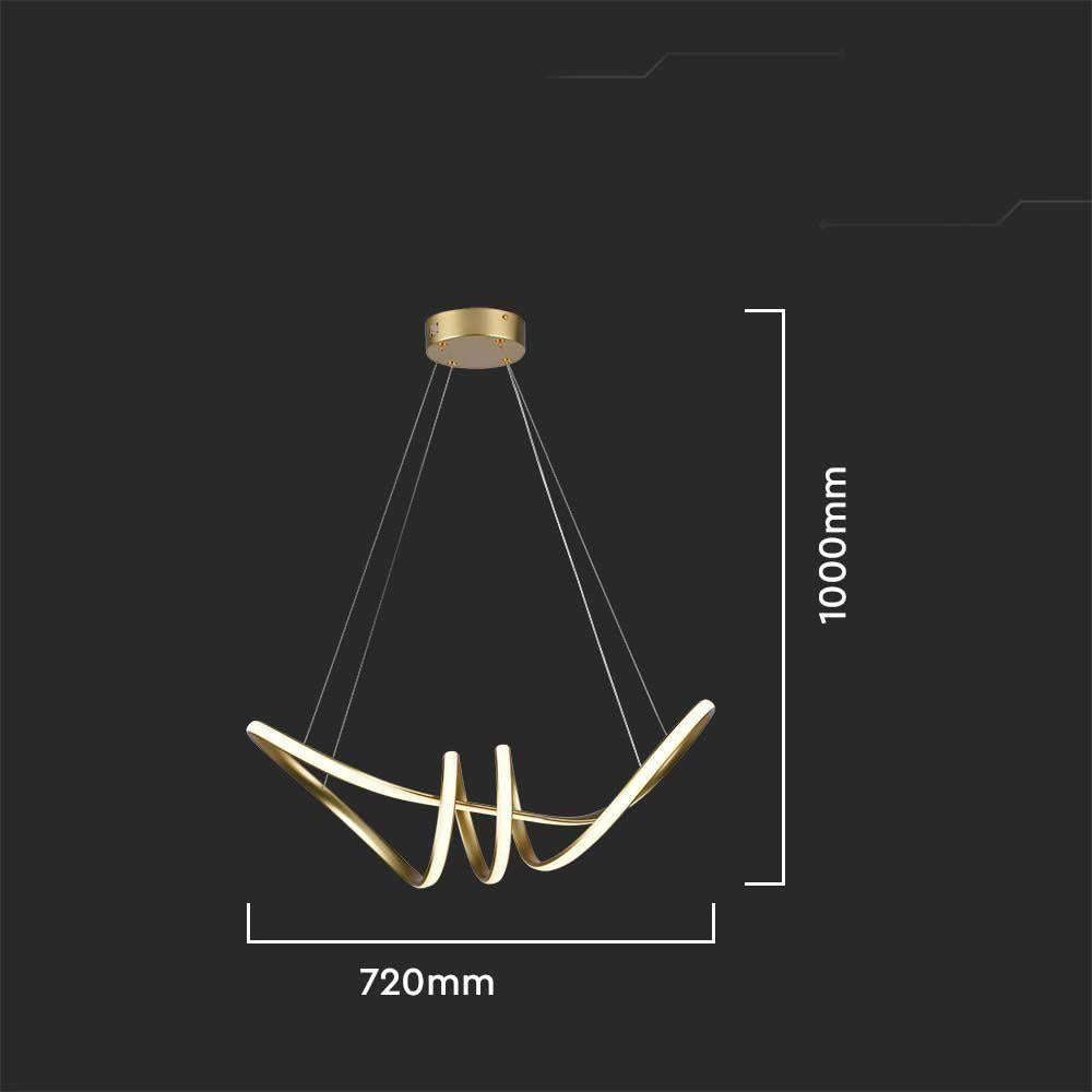 Lampada a sospensione LED lineare oro 3000K V-TAC