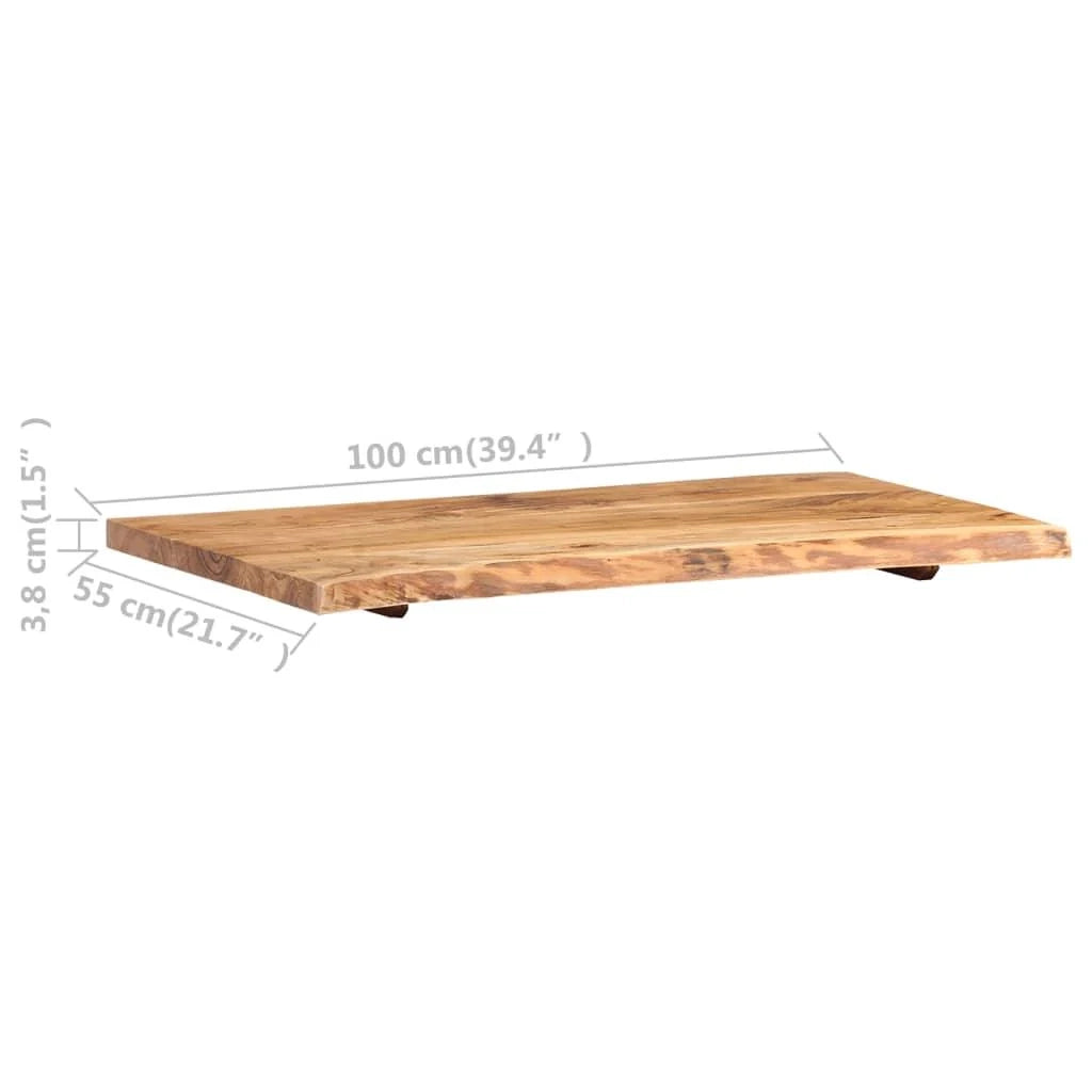 Piano lavabo in acacia mensola sospesa mensola per lavabo piano lavabo 100 x 55 cm 02_0003419