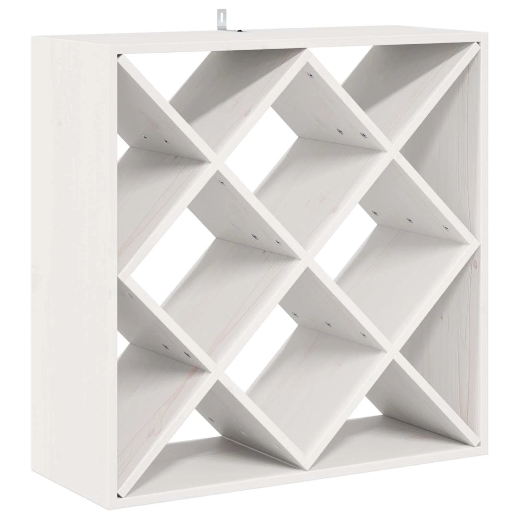Portabottiglie 2 pcs Bianco 62 x 25 x 62 cm Pino massello 893319