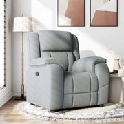 Divano Sedia-Poltrona Reclinabile in Tessuto Grigio Chiaro 928802