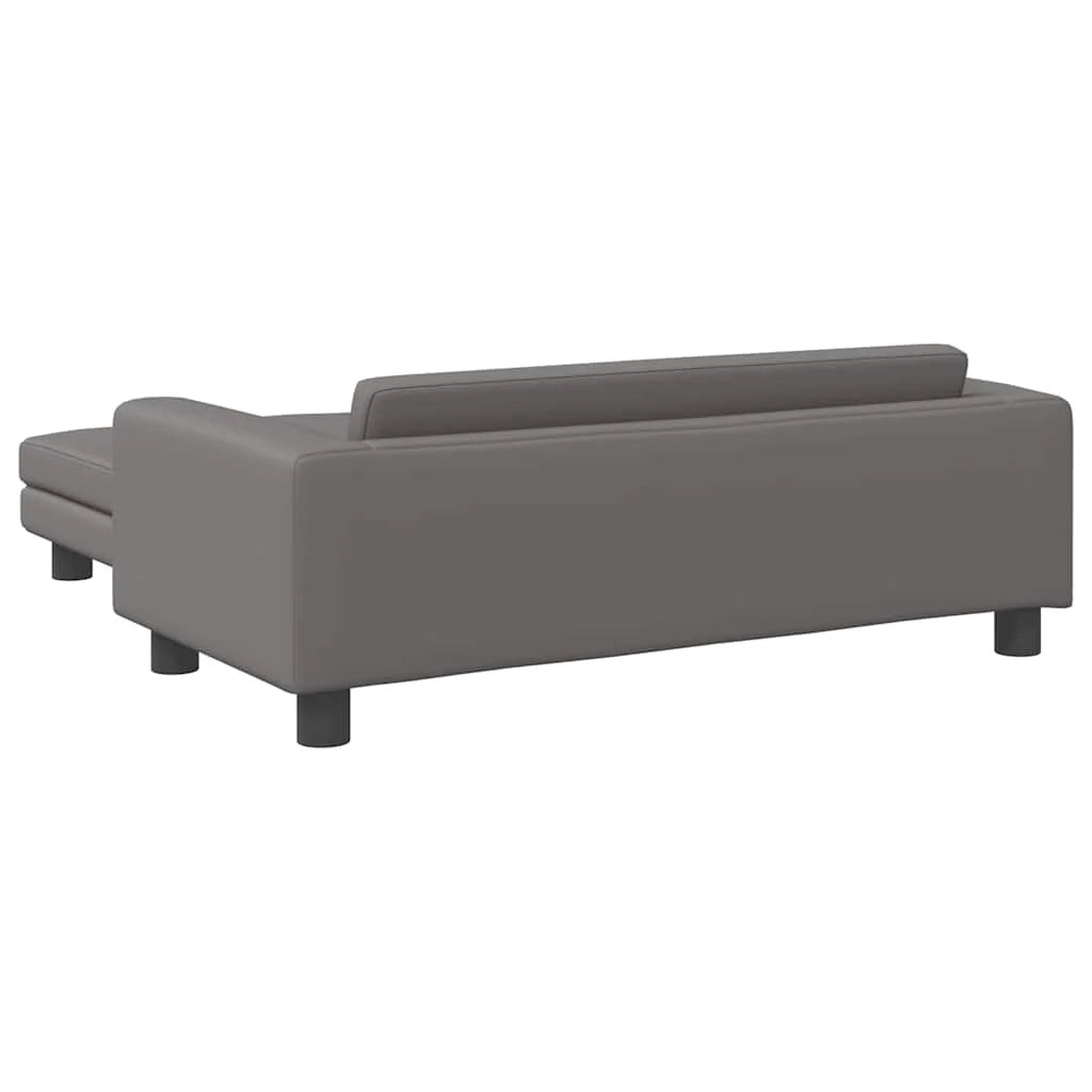 Cuccia per cani comodo divano con estensione 100 x 50 x 30 cm similpelle grigia 02_0043065