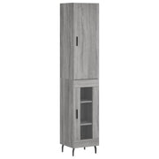 Buffet credenza cassettiera armadio mobile contenitore organizer cucina soggiorno salotto rovere Sonoma alto 34,5 x 34 x 180 cm legno ingegnerizzato grigio 02_0035328
