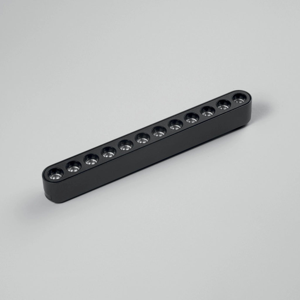 LAMPADA LED LINEARE BINARIO BERNINI 48V NERO IN ALLUMINIO E PLASTICA 12W UGR 1440LM CCT 22,23X2,5x2,9CM