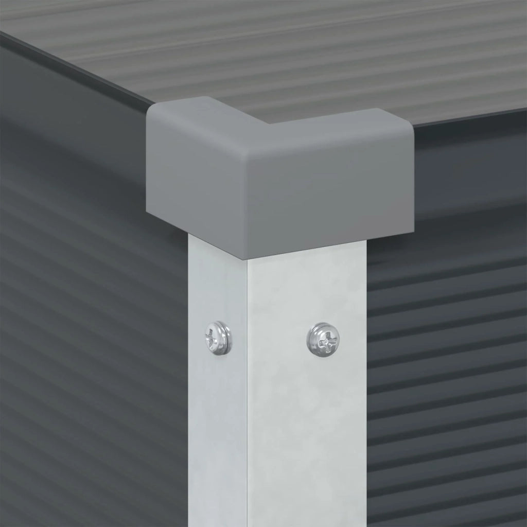 Fioriera Antracite 100 x 45 x 90 cm Acciaio zincato