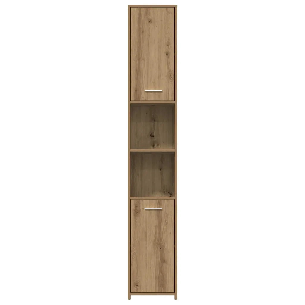 Set Mobili da Bagno 4 pz Rovere Artigianale Legno Multistrato