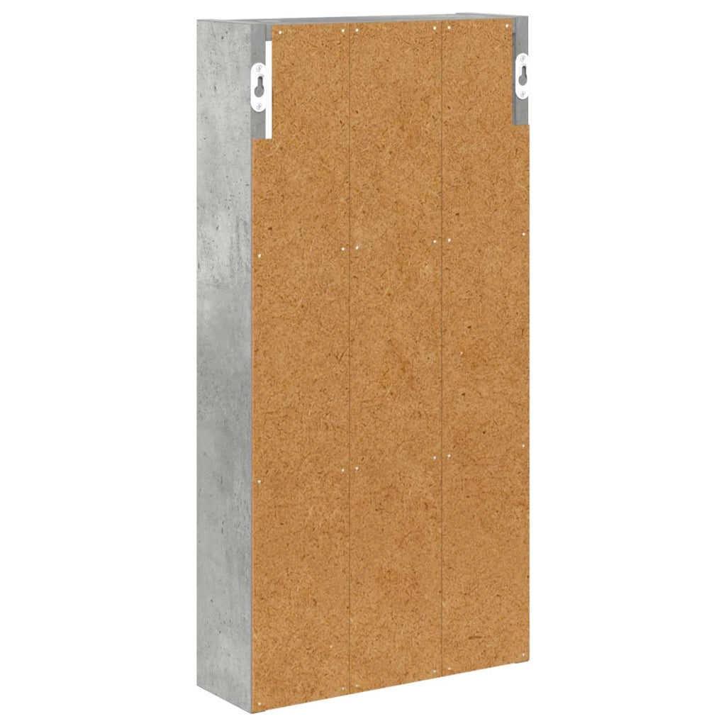 Armadio da bagno a muro Grigio Cemento 30 x 10 x 60,5 cm 889322