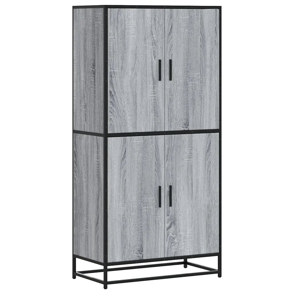 Credenza-Buffet-Armadio da cucina Grigio Sonoma 68x35x139 cm in Truciolato