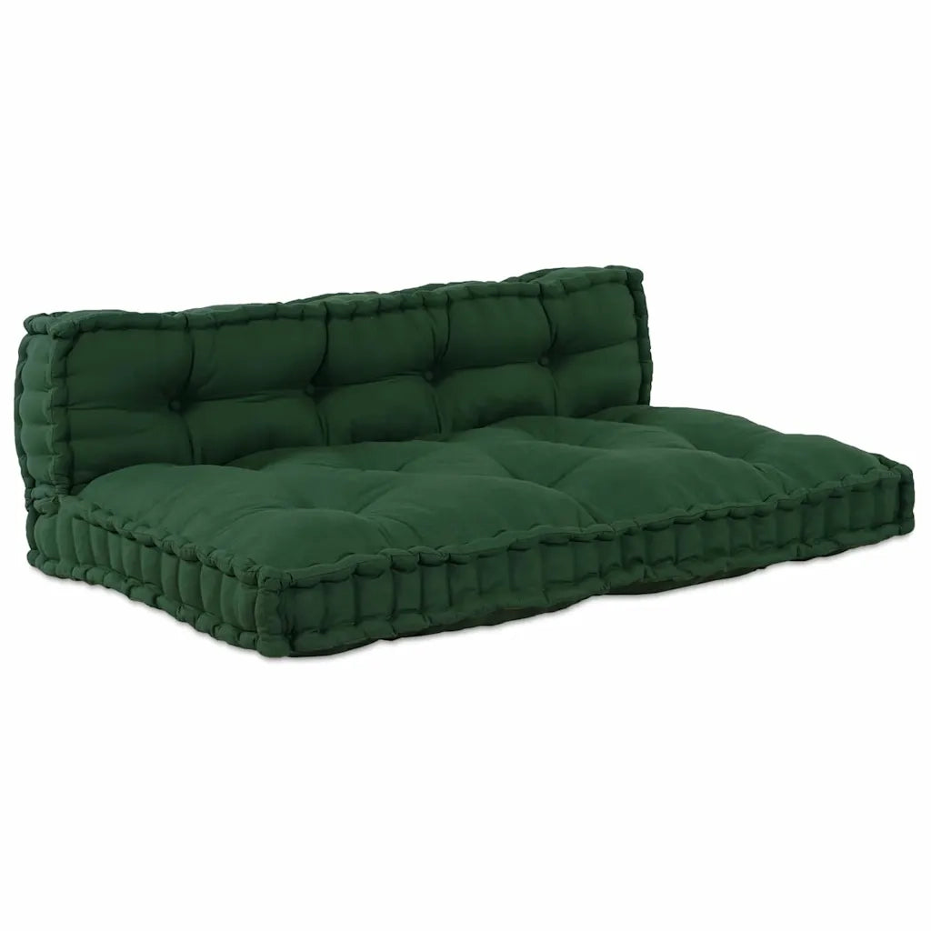 Cuscino per Divano Pallet 2 pz | Cuscini per sedie Verde 120 x 80 x 38 cm Tessuto