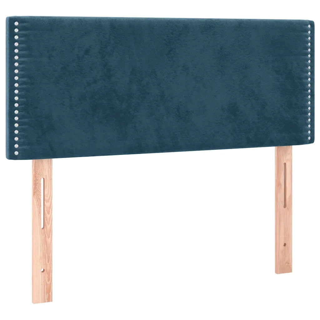 Letto a Molle con Materasso e LED Blu Scuro 100x200 cm 3134331