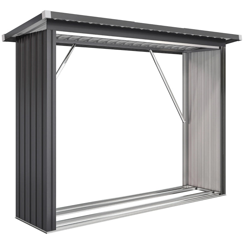 PORTALEGNA da esterno 213x66,5x150 cm in acciaio grigio scuro