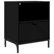Comodino | Armadio da Notte | Mobiletto da notte Nero 49 x 36 x 61 cm Legno multistrato