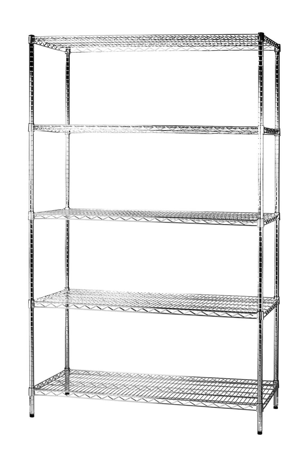 Scaffale 5 Ripiani 120x45x200 cm in Metallo Cromato Tosini