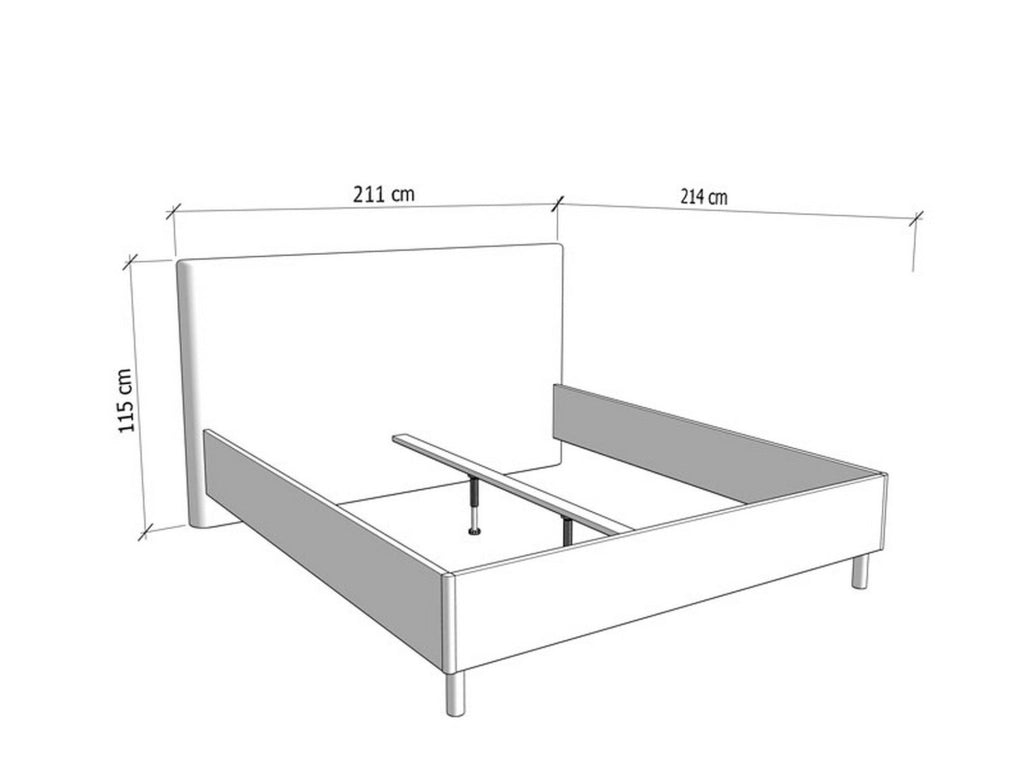 Letto Matrimoniale Pavarolo, Letto Matrimoniale Dimensione Materasso 180x200 cm, Beige