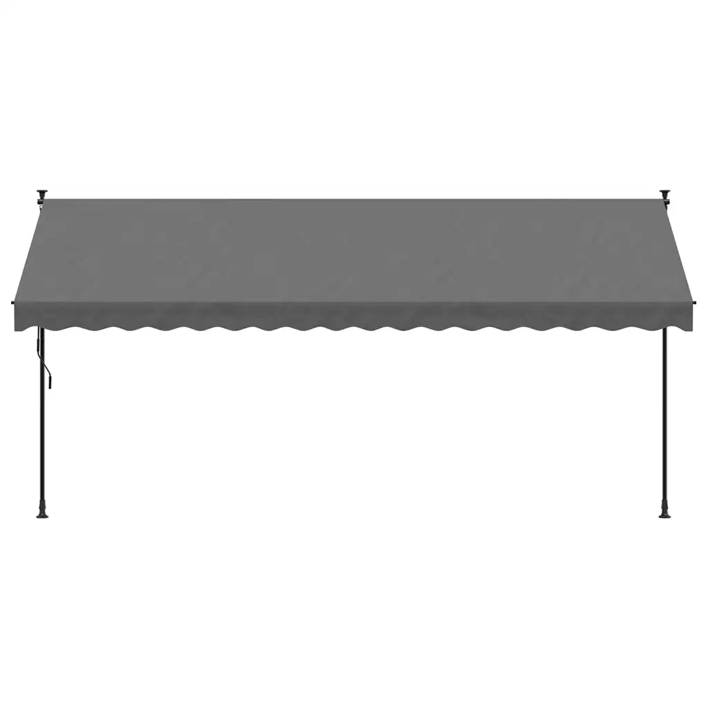 Tendada Sole Retrattile Antracite 400x150 cm Tessuto e Acciaiocod mxl 115416