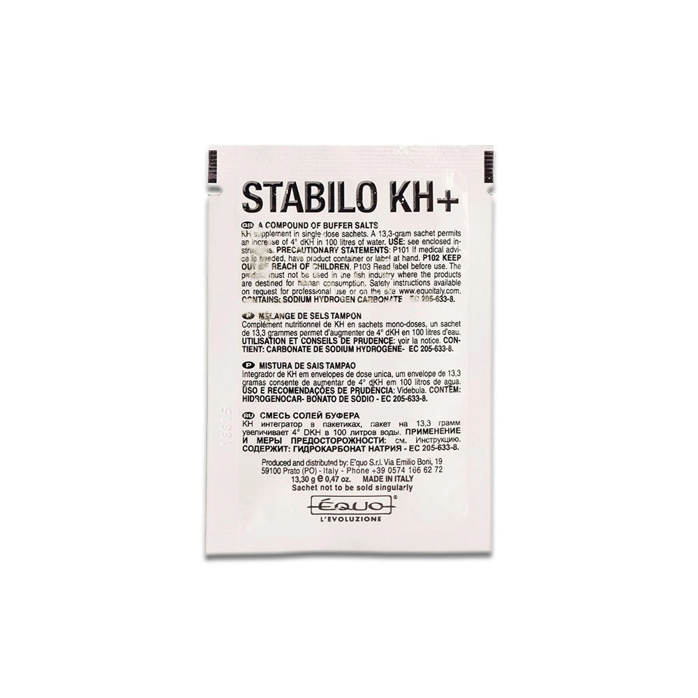 EQUO Stabilo KH+ 12 Bustine x 13,3gr - Mischela di Sali Tampone per Aumentare la Durezza Carbonatica