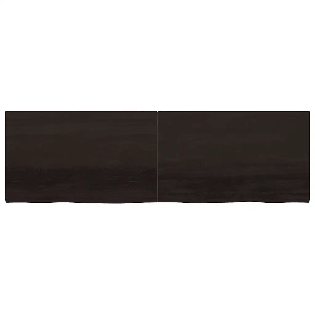 Piano Bagno Marrone Scuro 200x60x(2-4)cm Legno Trattato 3156271