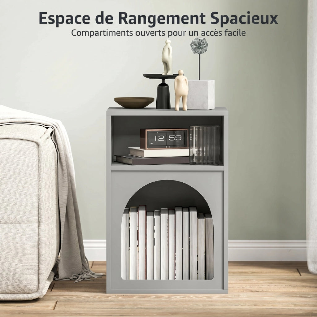Comodino ¨C Minimal ¨C Grigio 40x30x60