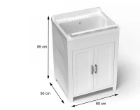 MONGARDI Mobile Lavatoio in resina per esterno-interno 60x50x85