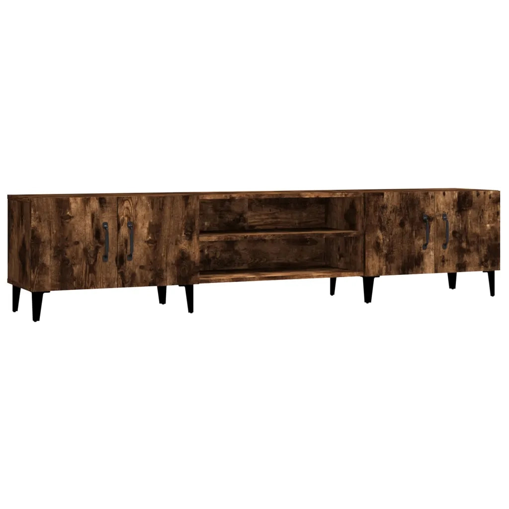 Mobile TV Rovere Fumo 180x31,5x40 cm in Legno Multistrato 816269