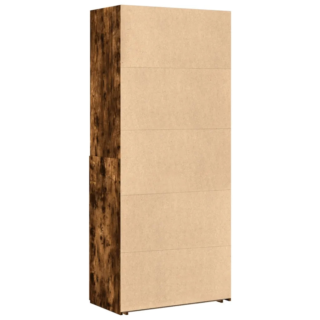 Credenza Rovere Fumo 80x42,5x185 cm in Legno Multistrato 3281382