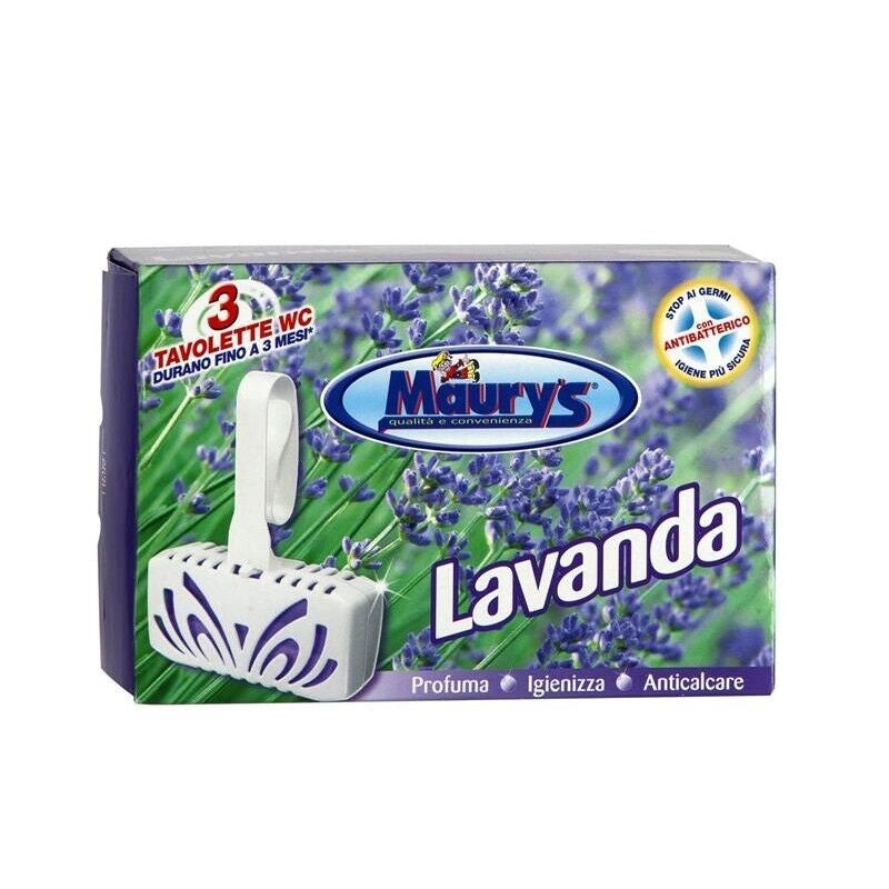 KIT SET 4 PZ MAURY'S TAVOLETTA WC 3PZ LAVANDA CON ANTIBATTERICO