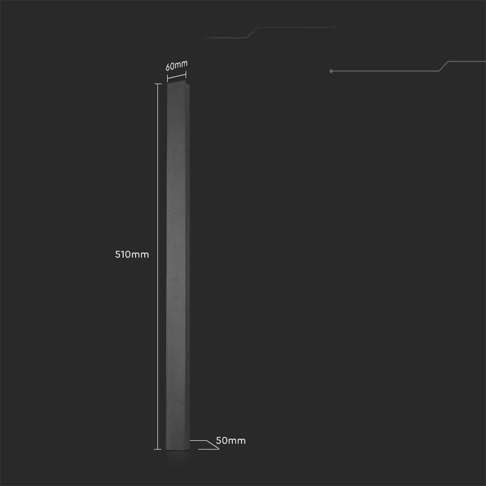 Applique esterna LED 10W 3000K IP65 antracite 51cm