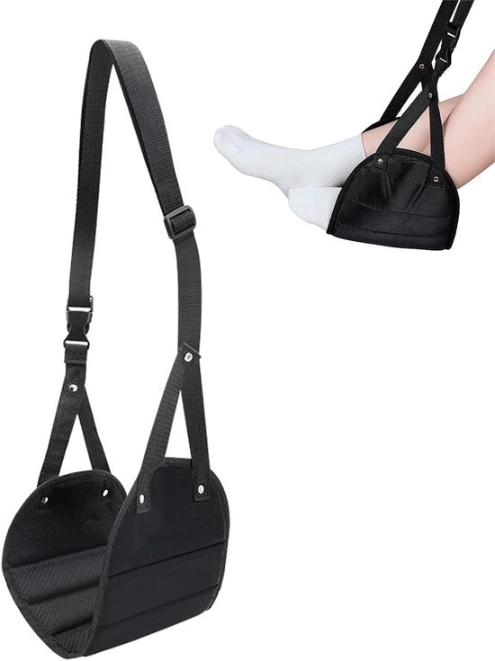 Hammock per riposo dei piedi per aereo senza collisioni e riposo portatile per gambe (gomma)