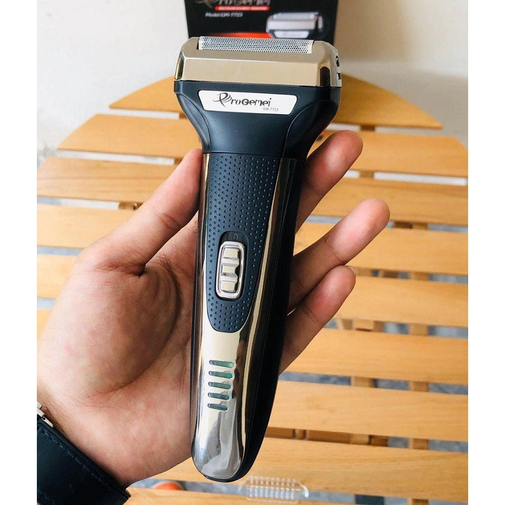 Trade Shop - Rasoio Elettrico Regolabarba Rasatura Viso Rifinitore Batteria Senza Fili Gm7723 -