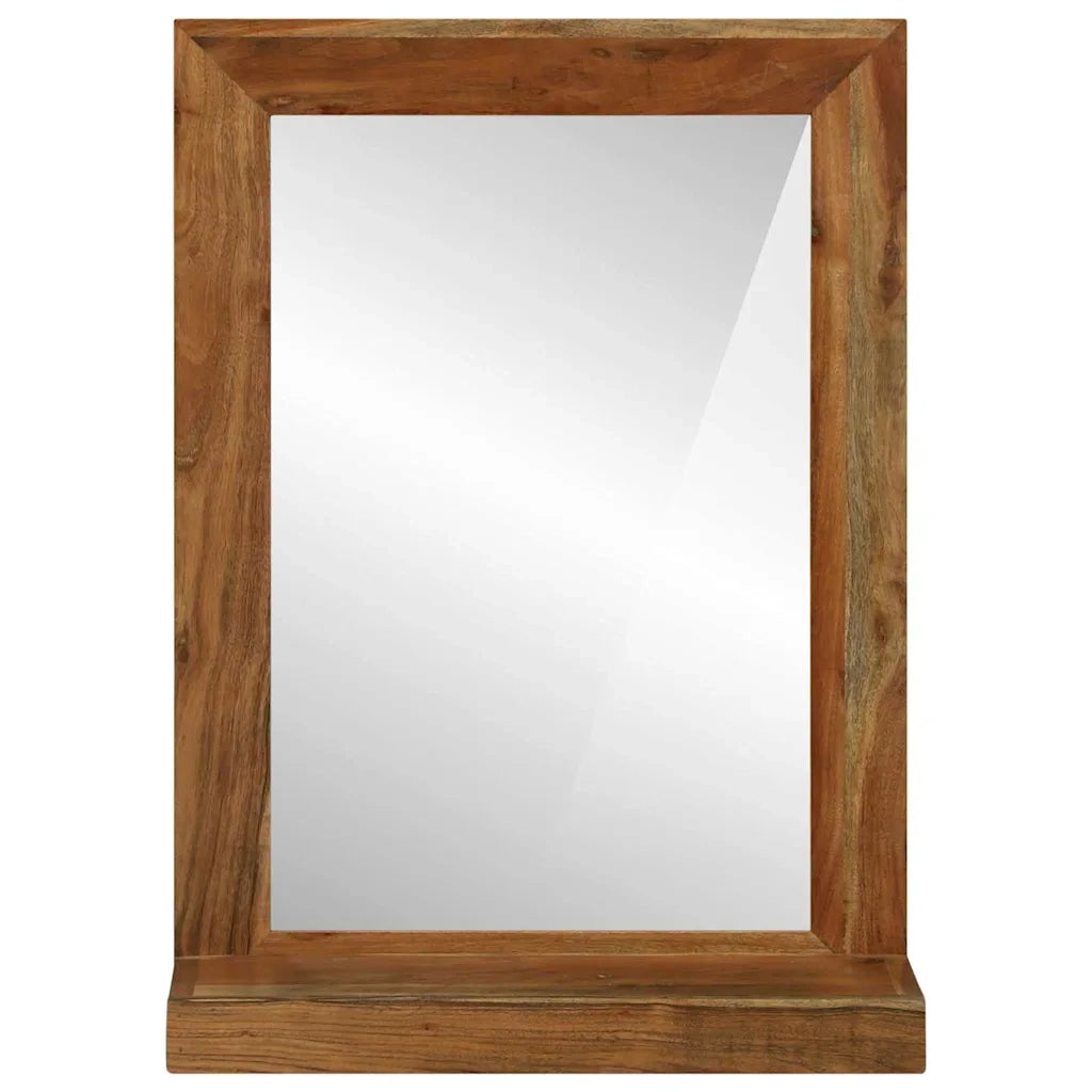 Specchio da bagno Rettangolare Marrone Legno di Acacia Massello 4016738