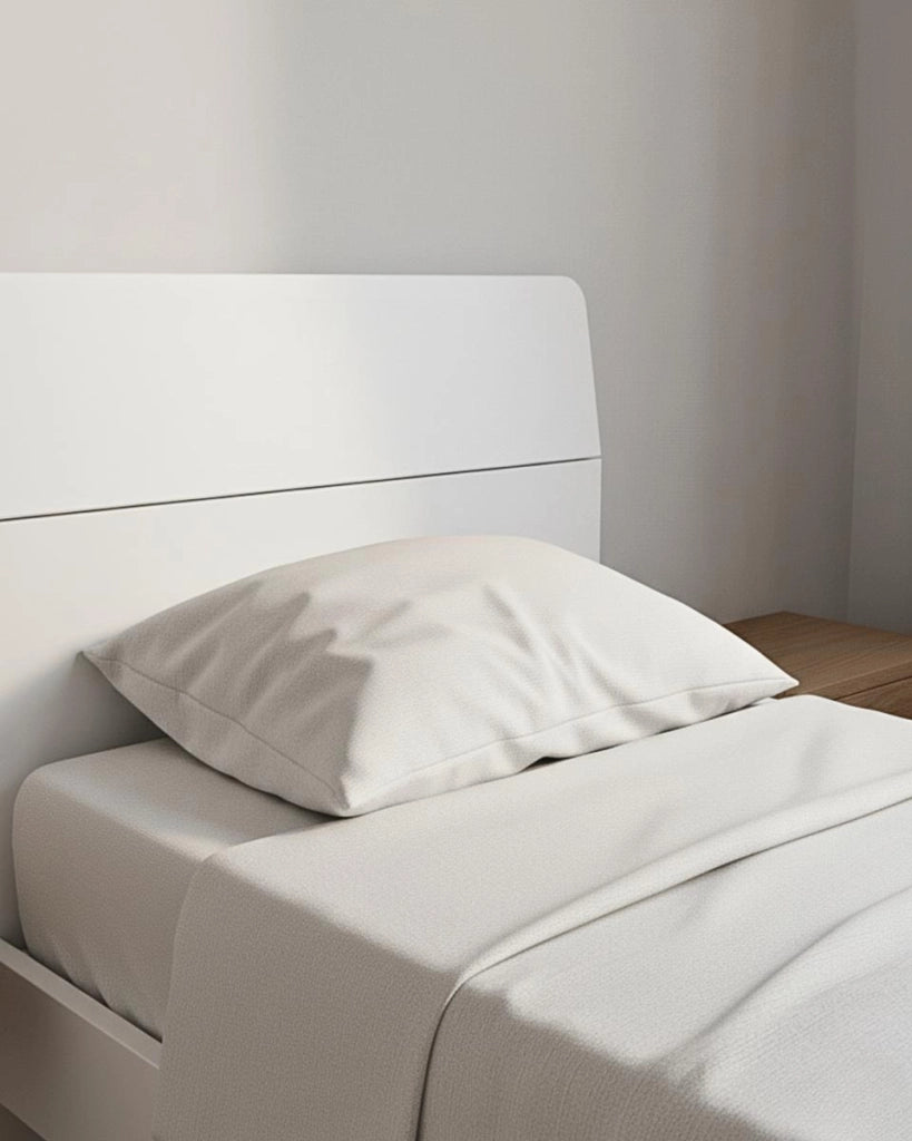Letto Comby con fascioni e pediera - Letto singolo 87 x 197 - Struttura bianco - Rete e materasso esclusi_