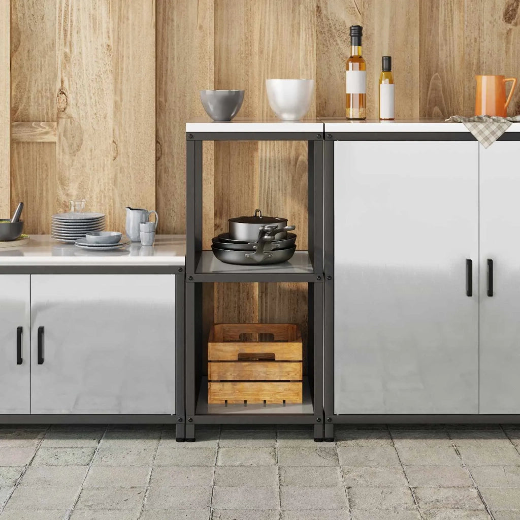 Stoccaggio in cucina Argento 40 x 50 x 92 cm Acciaio 874973