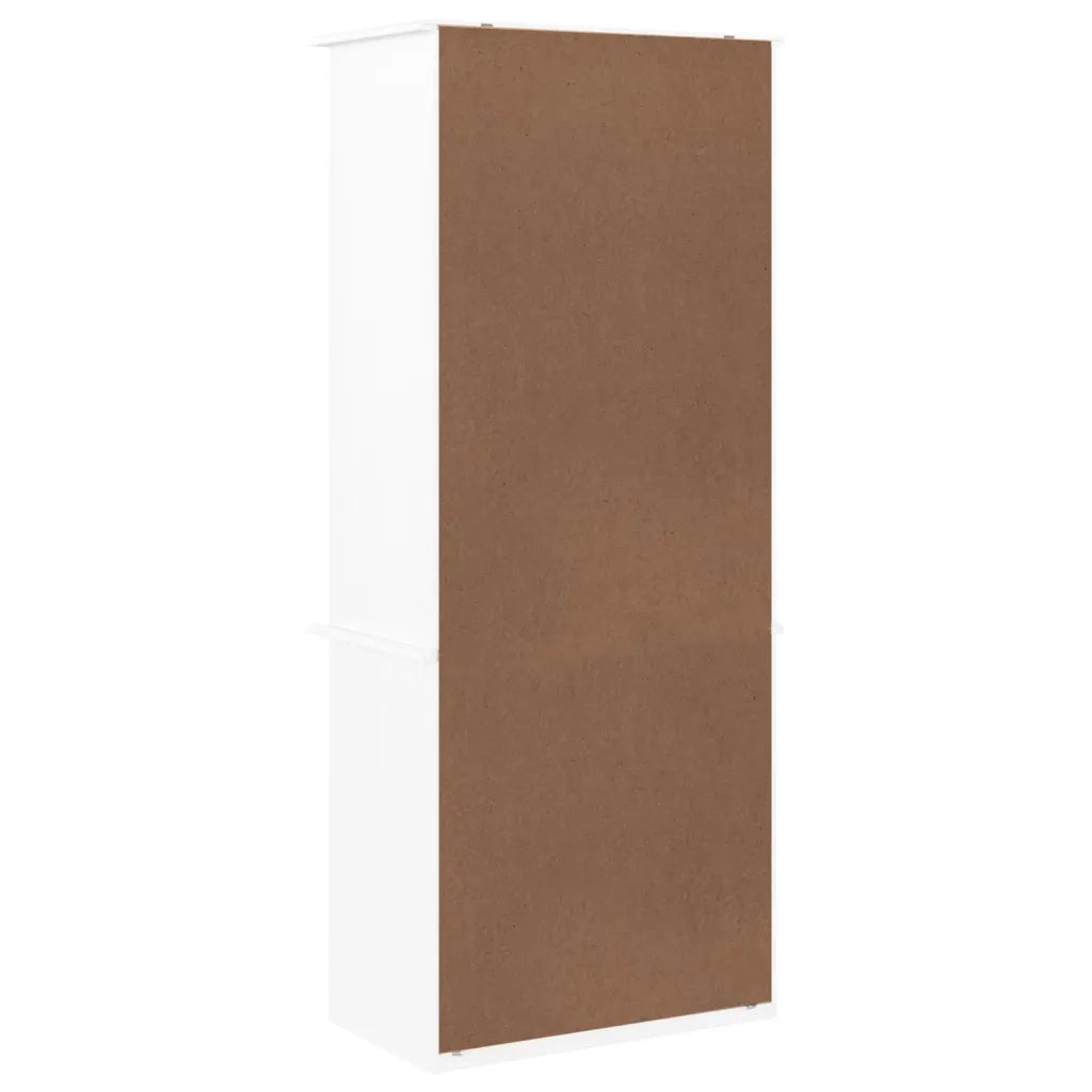 Libreria con Cassetti ALTA Bianca 60x35x142 cm Massello di Pino 353952