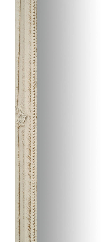 Biscottini Specchio Specchiera da parete e appendere verticale/orizzontale L35xPR4xH82 cm finitura bianco anticato