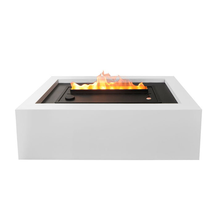 Camino a Vapore da Tavolo Laguna Serbatoio da 1,5 L Cornice in MDF Bianco