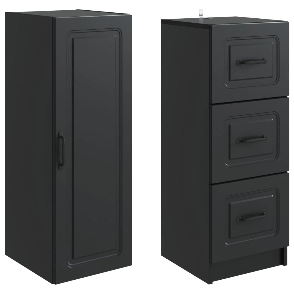 Set di armadi 2 pcs Nero 33 x 34,5 x 87 cm Legno ingegnerizzato