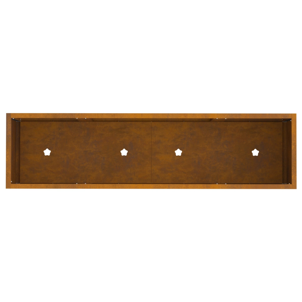 Fioriera da Giardino Rialzata 100x26x82 cm Acciaio Resistente