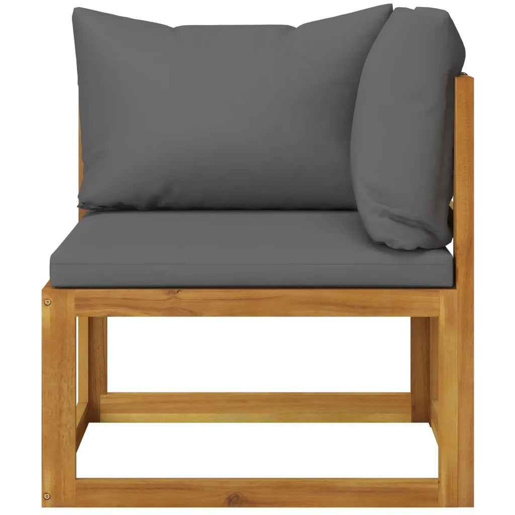 Panchina da Giardino a 2 Posti con Cuscini Grigio Scuro  cod mxl 48992