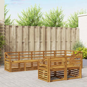 Set divani 8 pcs Naturale Legno di Acacia Massello