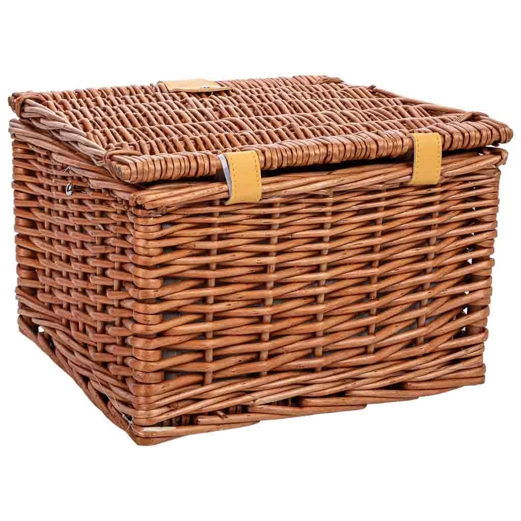 Cestino da picnic per 2 persone, marrone, 30x30x20h cm