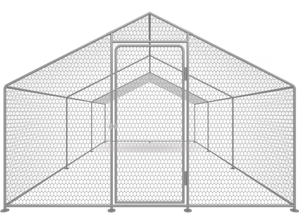 Recinto per polli 18 m² Rete metallica 6 x 3 x 2 M in acciaio zincato